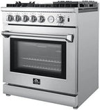 Forno Lazio 30-Inch Freestanding Gas Range, 4 Burners, Convection Oven, Energy Efficient