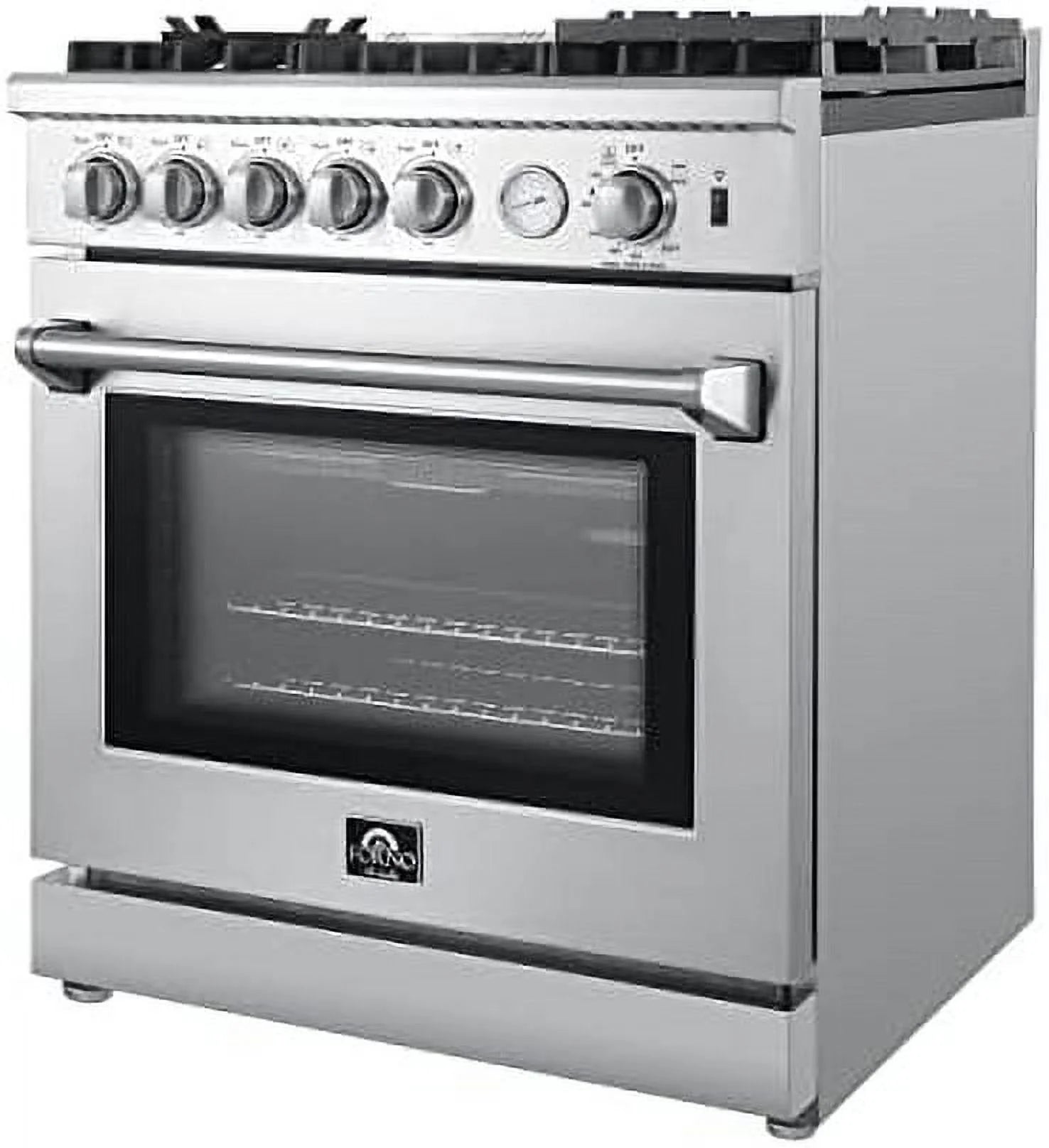 Forno Lazio 30-Inch Freestanding Gas Range, 4 Burners, Convection Oven, Energy Efficient