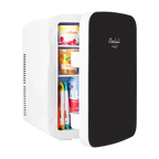 Cooluli Infinity Black 15 Liter Compact Portable Cooler Warmer Mini Fridge for Bedroom, Office, Dorm, Car - Great for Skincare & Cosmetics (110-240V/12V)