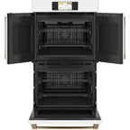 Cafe 30 inch Matte White French Door Double Wall Convection Oven (CTD90FP4NW2)