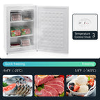 HOMCOM 3 Cu Ft Mini Freezer, Reversible Door, Under Counter Freezer, Black