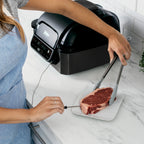 Ninja? Foodi? Smart 5-in-1 Indoor Grill with 4-Quart Air Fryer, Roast, Bake, Dehydrate, and Smart Cook System, LG451BK