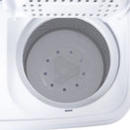 Compact Twin Tub with Built-in Drain Pump XPB35-188S 14.3(7.7 6.6)lbs Semi-automatic Gray Cover Washing Machine