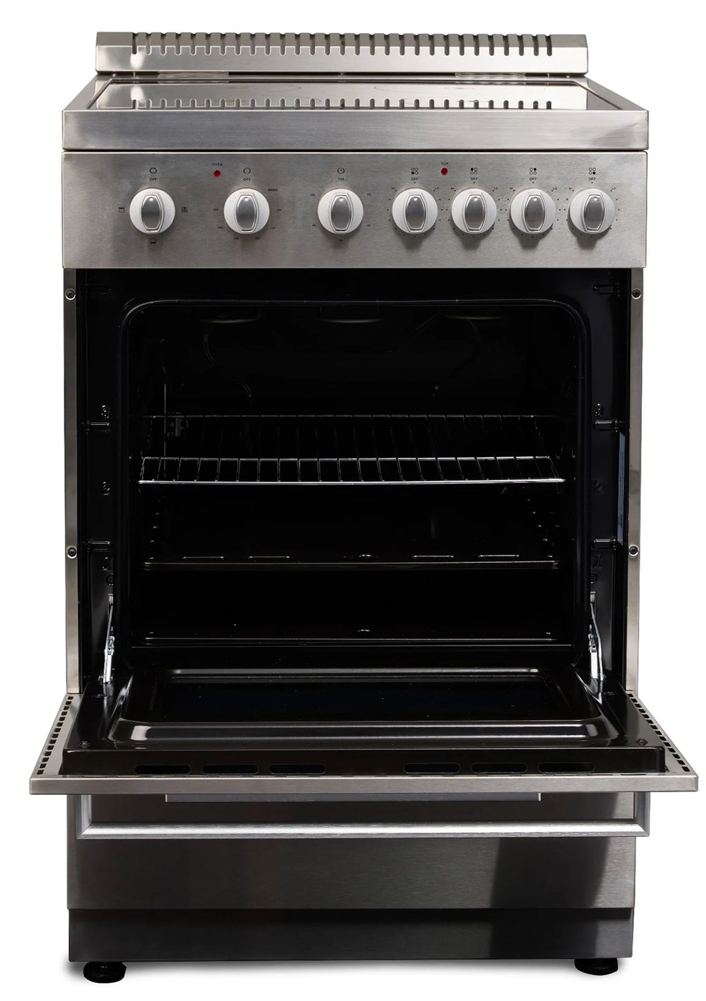 Premium Levella 20" Freestanding Electric Range with 4 Burners and 2.1 Cu. Ft. Oven Capacity