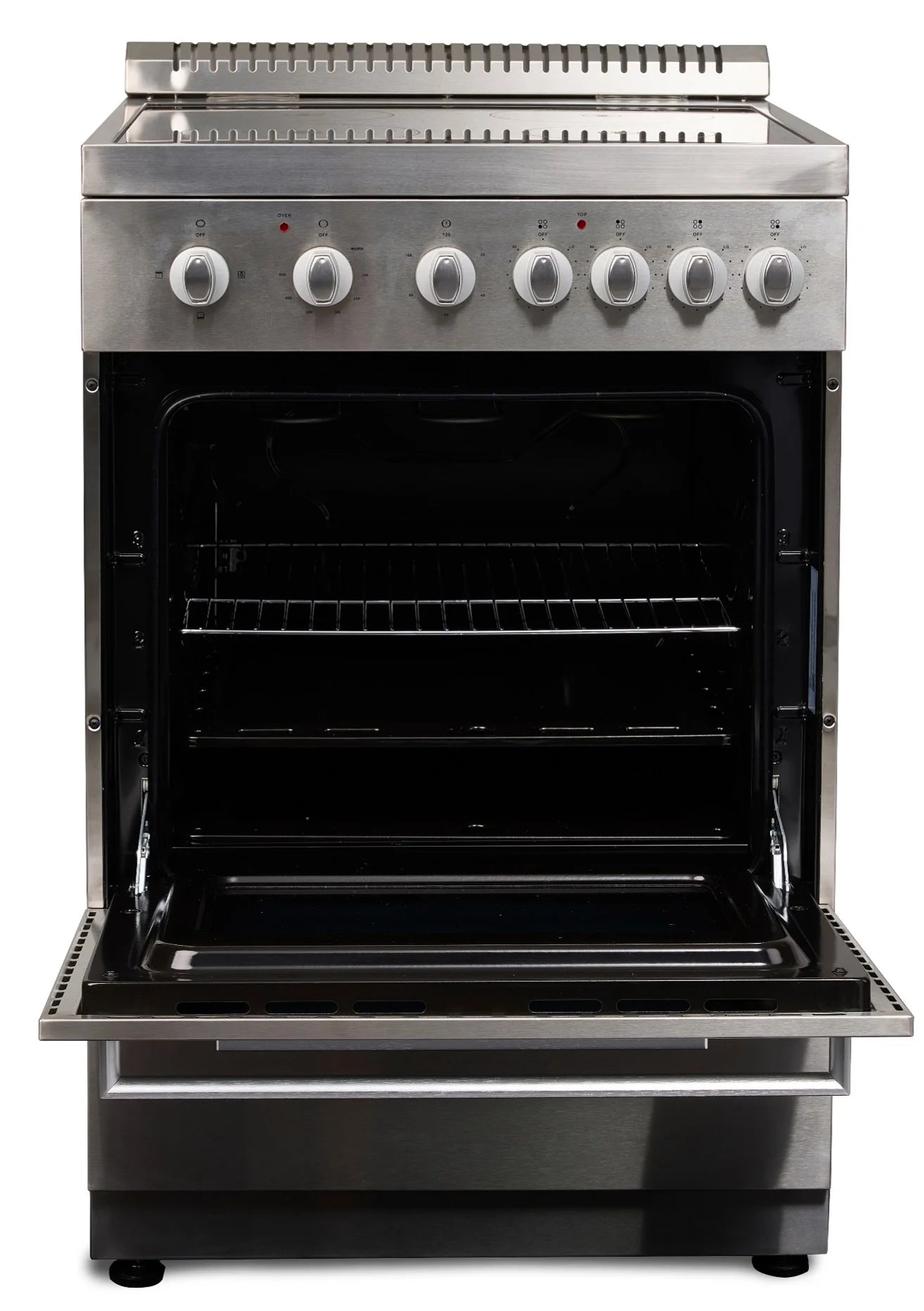 Premium Levella 20" Freestanding Electric Range with 4 Burners and 2.1 Cu. Ft. Oven Capacity