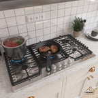 CASAINC 36" Recessed Natural Gas Cooktop with 5 Burners and Liquid Propane Conversion Kit, Stainless Steel