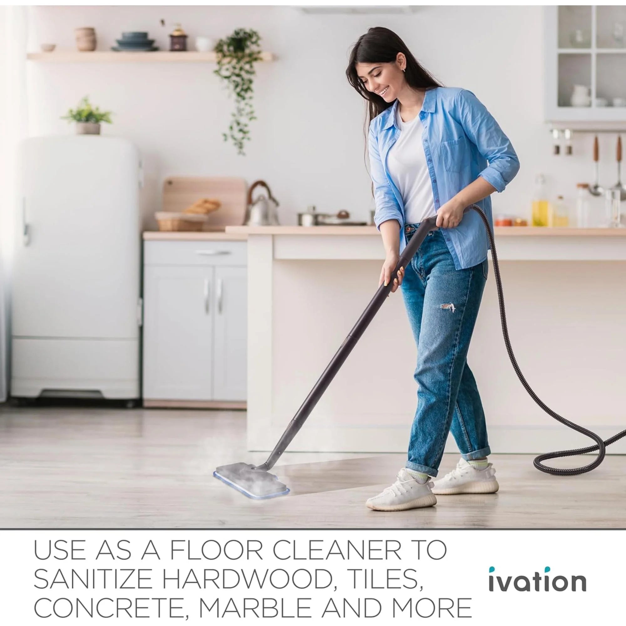 Ivation Steam Cleaner, Powerful Multipurpose Steamer w/ 18 Accessories