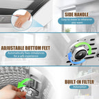 Veeboto 17.8lb Full Automatic Washing Machine, Compact Washing Machine with Drain Pump, Power Motor 20-Mins Quick Wash, LED Display, Washer and Dryer Combo Low Noise for Apartment Dorm Household