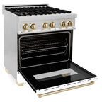 ZLINE KITCHEN AND BATH RAZ30CB professional gas range