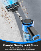 Cocbny Cordless Vacuum Cleaner, 28Kpa 8 in 1 Lightweight Stick Vacuum for Carpet Floor Pet Hair A27, Blue