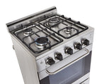 Unique Prestige 24�?2.3 cu ft Double Oven Gas Range in White