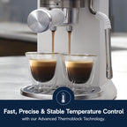 De'Longhi Dedica Duo Espresso Machine, Compact Size with Built in Frother for Latte Art, Brew Espresso, Cold Brew, Lattes & More, Stainless Steel