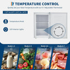 Garvee 3.0 Cu.ft Small Freezer, Mini Deep Freezer with Reversible Single Door & 7 Adjustable Thermostat for Apartment, Home, Office, White