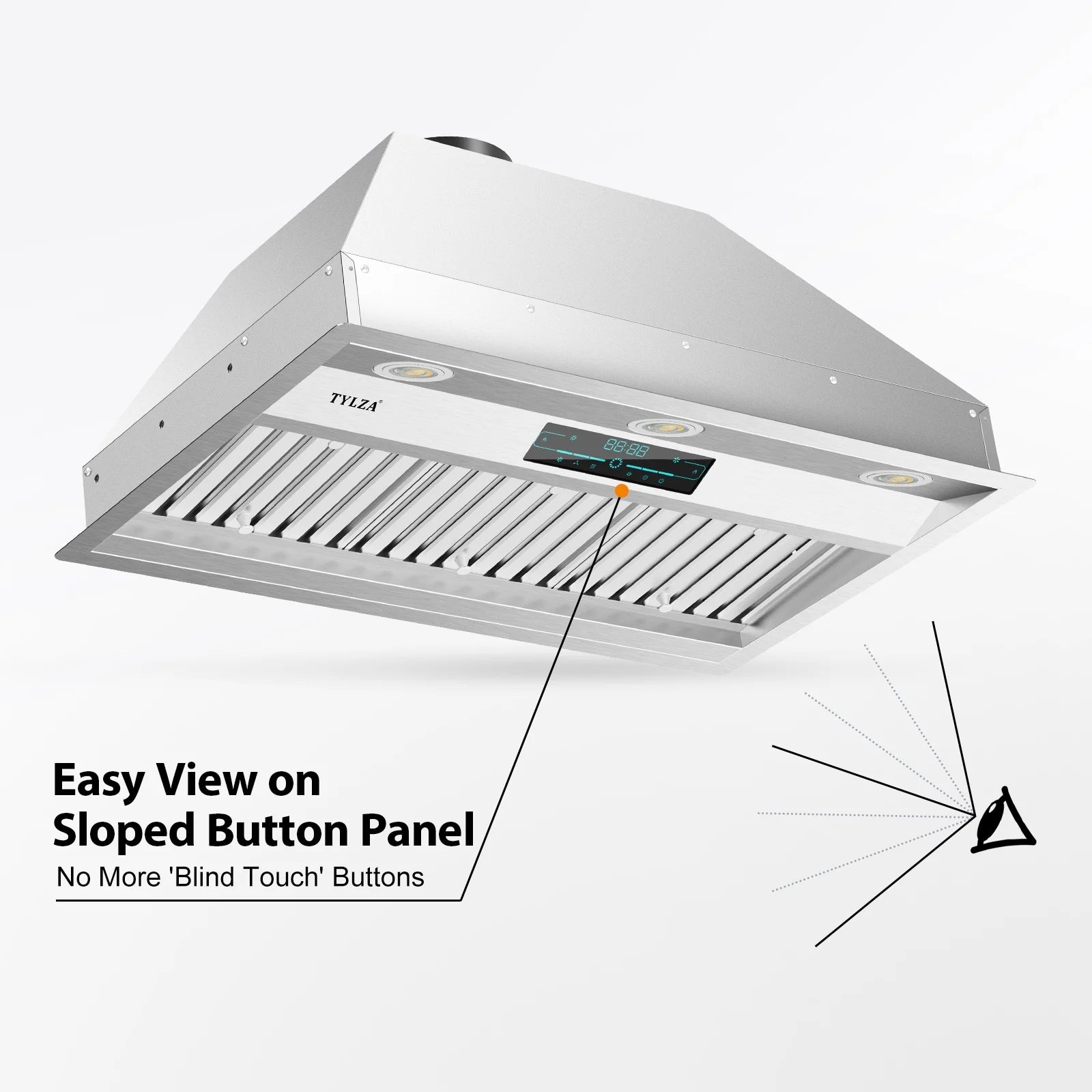 30" Under Cabinet Range Hood Kitchen Stove Vent Hood, with 900 CFM, 4 Speed Gesture Sensing&Touch Control Panel