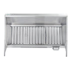 HOODMART 4�� Concession Trailer Hood for Food Truck | UL and NSF Listed | Commercial Range Hood with Baffle Style Filters and Grease Cup | Stainless Steel Kitchen Equipment