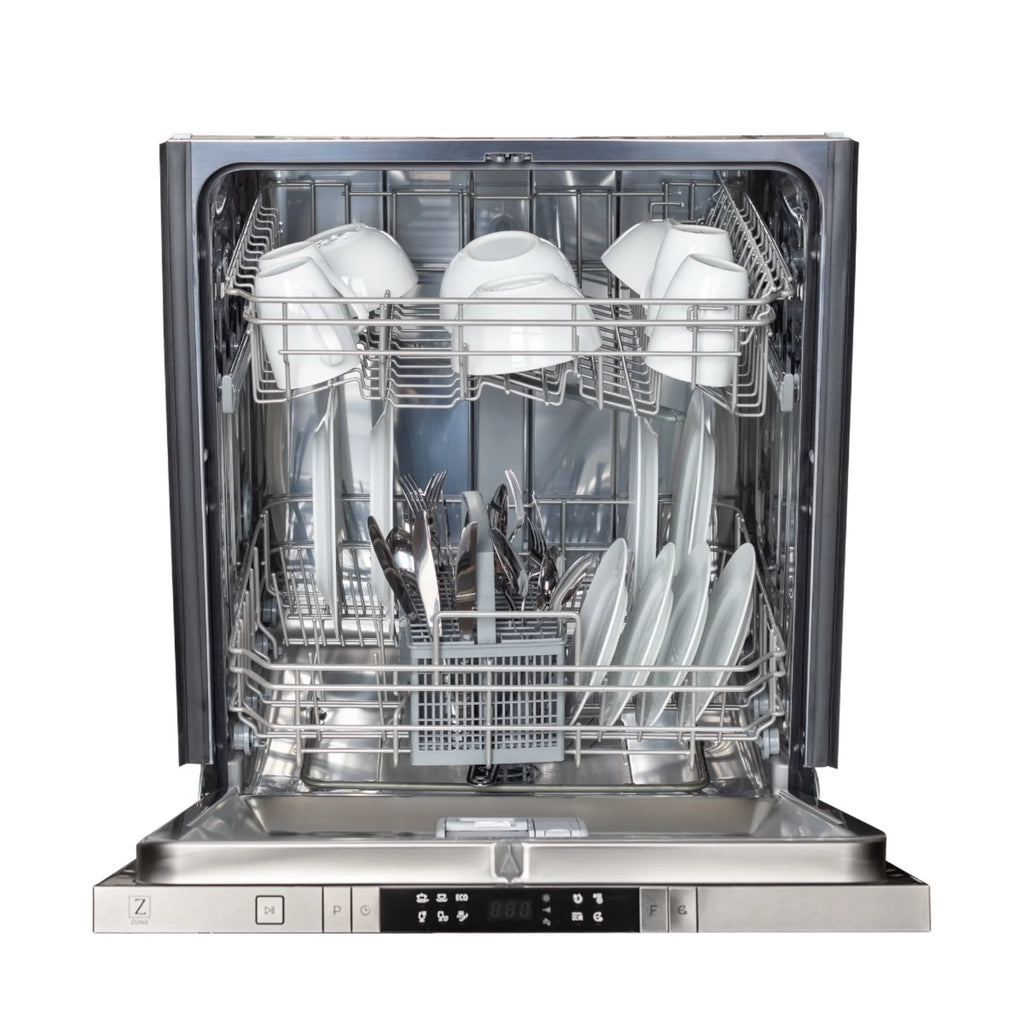 ZLINE 24 in. Top Control Dishwasher with Stainless Steel Tub and Modern Style Handle, 52dBa (DW-24)