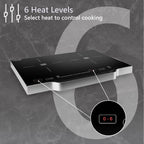 Equator 21" Portable 2-Burner Induction Cooktop LIGHT with ALUMINUM HANDLE 110V