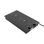 Electric Hob Cook Top Stove 110V Induction Cooktop 2 Burners Ceramic Cooktop