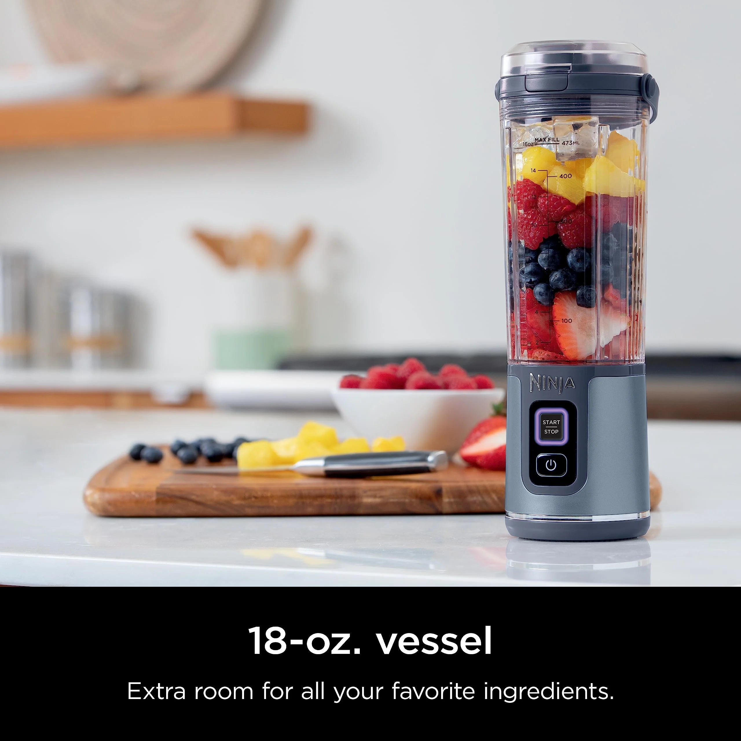 Ninja Blast Portable Blender, Cordless, 18oz. Vessel, Personal Blender for Shakes & Smoothies, BPA Free, Leakproof Lid & Sip Spout, USB-C Rechargeable, Dishwasher Safe Parts, Metallic Purple,