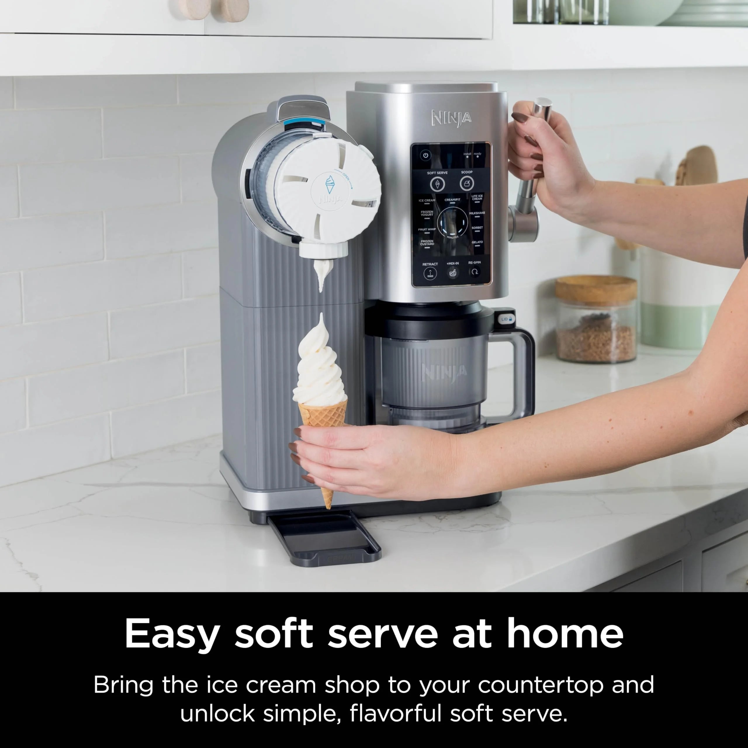 Open Box Ninja Swirl-Creami Soft-Serve Maker - SILVER ONE SIZE