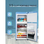 3.5Cu.Ft Compact Refrigerator Mini Fridge with Freezer, Small Refrigerator with 2 Door, 7 Level Thermostat Removable Shelves for Kitchen, Dorm, Apartment, Bar, Office, Black
