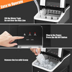 Costway Portable Ice Maker Machine Countertop 26Lbs/24H Self-cleaning w/ Scoop Green