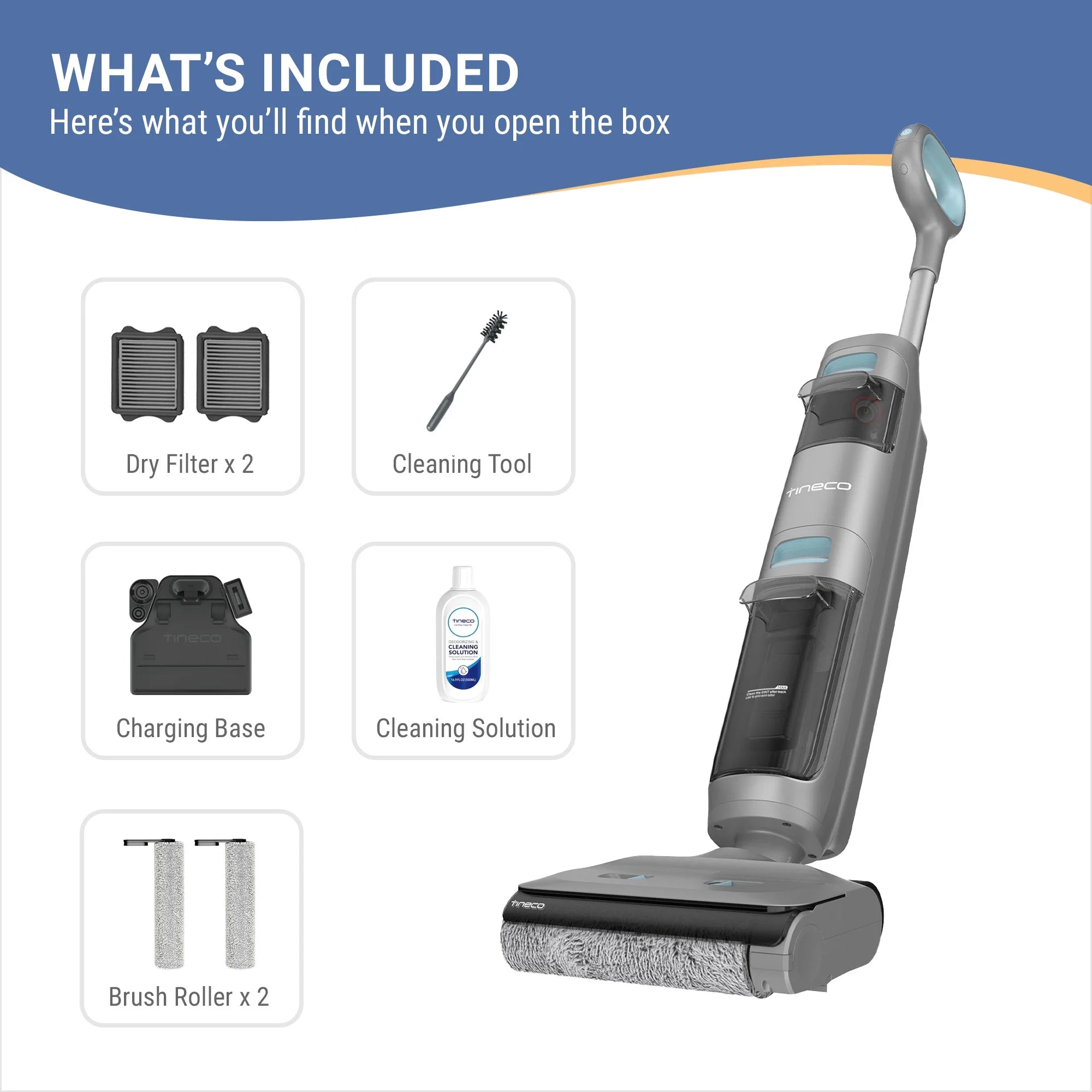Tineco GO SENSE Cordless Smart Floor Washer, Multi-Surface Wet Dry Vacuum / Mop (GH301)