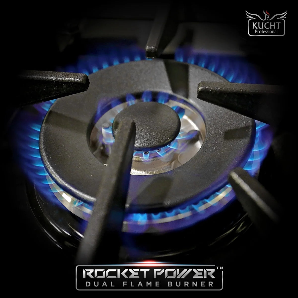 Kucht Professional 36" Modern Stainless Steel Propane Gas Range in White/Silver