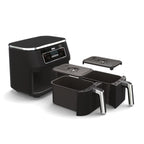 Restored Ninja DZ100 Foodi? 4in1, 8Qt., 2Basket Air Fryer with Dualzone? Technology (Black) (Refurbished)