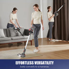 MOOSOO Stick Vacuum Cleaner, 4-in-1 Handheld Cordless Vacuum with Powerful Suction for Home Hard Floor Carpet Car Pet Hair, XL-618A