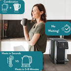 Aqua Optima Electric Kettle, Black with Temperature Control