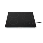 24" 3-Burner Built-in Electric Cooktop Ceramic Stove Top Touch Timing 110V 2600W