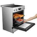 Lanbo 30 inch 5.9 CU.ft. Freestanding Electric Convection Range with Air Fry and Rotisserie, Electric cord or plug is not included