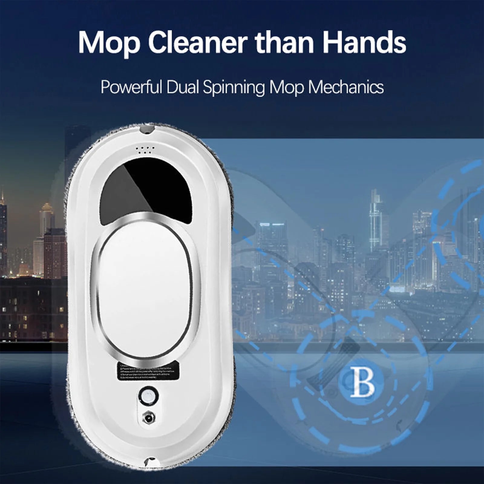 Oenbopo Window Cleaner Robot,Smart Glass Cleaning Robotic with  Strong Suction,Remote Control Window Cleaning Robot for Windows/Tiles/Class Door