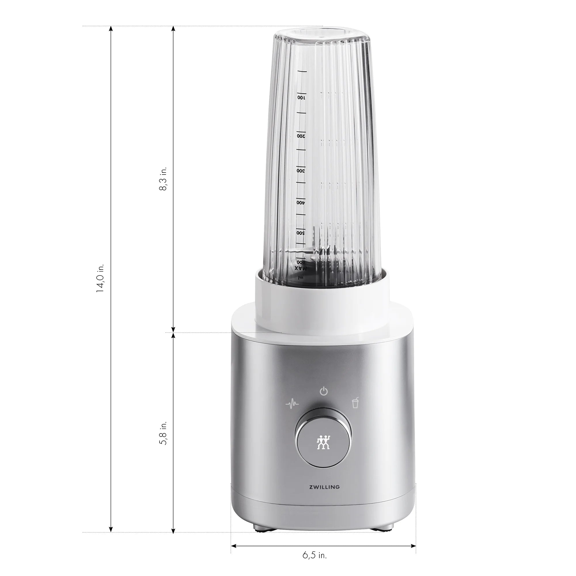 ZWILLING Enfinigy 20-oz. Personal Blender, Smoothie Blender, Silver
