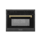 ZLINE Autograph Edition 24" 1.6 cu ft. Built-in Convection Microwave Oven in Stainless Steel and Matte Black Accents