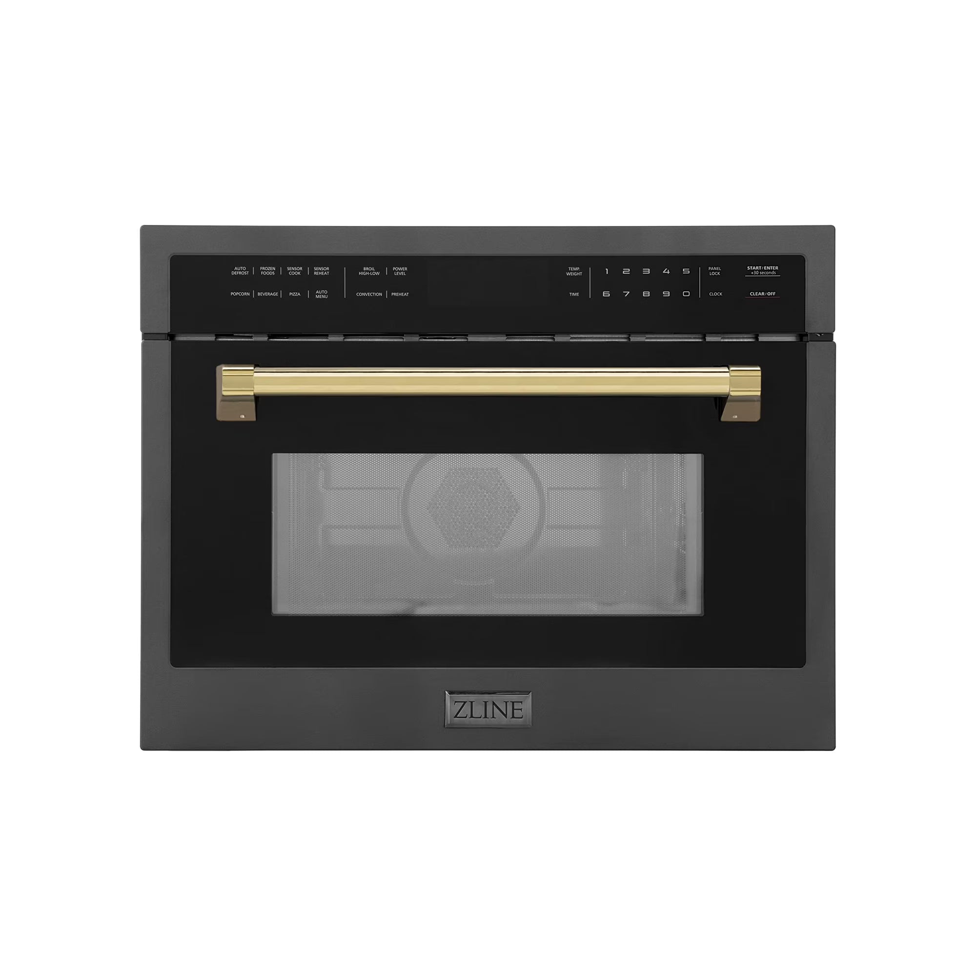 ZLINE Autograph Edition 24" 1.6 cu ft. Built-in Convection Microwave Oven in Stainless Steel and Matte Black Accents