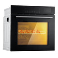 24" Electric Single Wall Oven, 2.5Cu.ft with 8 Baking Modes, 70L Electric Convection Oven, with Air Frying Function, 3000w, 3D Surround Heating with Double-Layered Glass Door, Timer, Touch Control