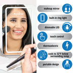 Koolatron Cosmetics Fridge w/ LED Lighted Makeup Mirror 12V 110V, 6L