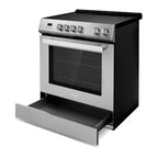 Cosmo 30 in. Stellar Collection 5.0 cu. ft. Electric Range with 4 Burner Glass Cooktop and Convection Oven in Stainless Steel