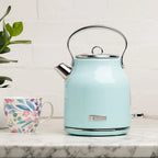Open Box Haden Heritage 1.7L Stainless Steel Electric Water Kettle, Turquoise