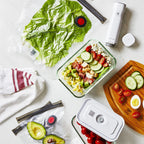 ZWILLING Fresh & Save 7-pc Vacuum Sealer Machine Starter Set, Sous Vide Bags, Meal prep, Airtight Food Containers Glass