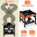 100QT Stainless Steel Seafood Boiling Kit, 200,000BTU Propane Stove for Outdoors Cooking, Large Stock pot w/Basket for Shrimp, Lobster, Crab Crawfish, Turkey Deep Fryer, Seafood Boil Pot