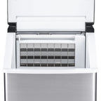 Newair Portable Countertop 40lb Clear Ice Maker Machine, Stainless Steel