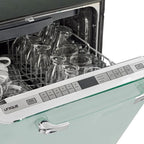 Unique Appliances Classic Retro 24" Built-in Dishwasher with Stainless Steel Tub and LED Lighting