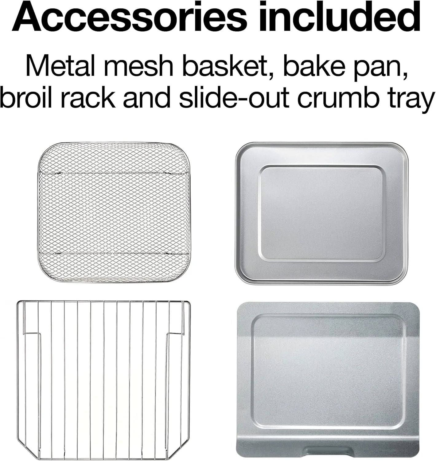 Simply-Crisp Air Fryer Toaster Oven Combo, 4-in-1 Countertop Convection Oven with Bake & Broil, Fits 6 Slices Bread or 12" Pizza, Auto Shutoff, Black