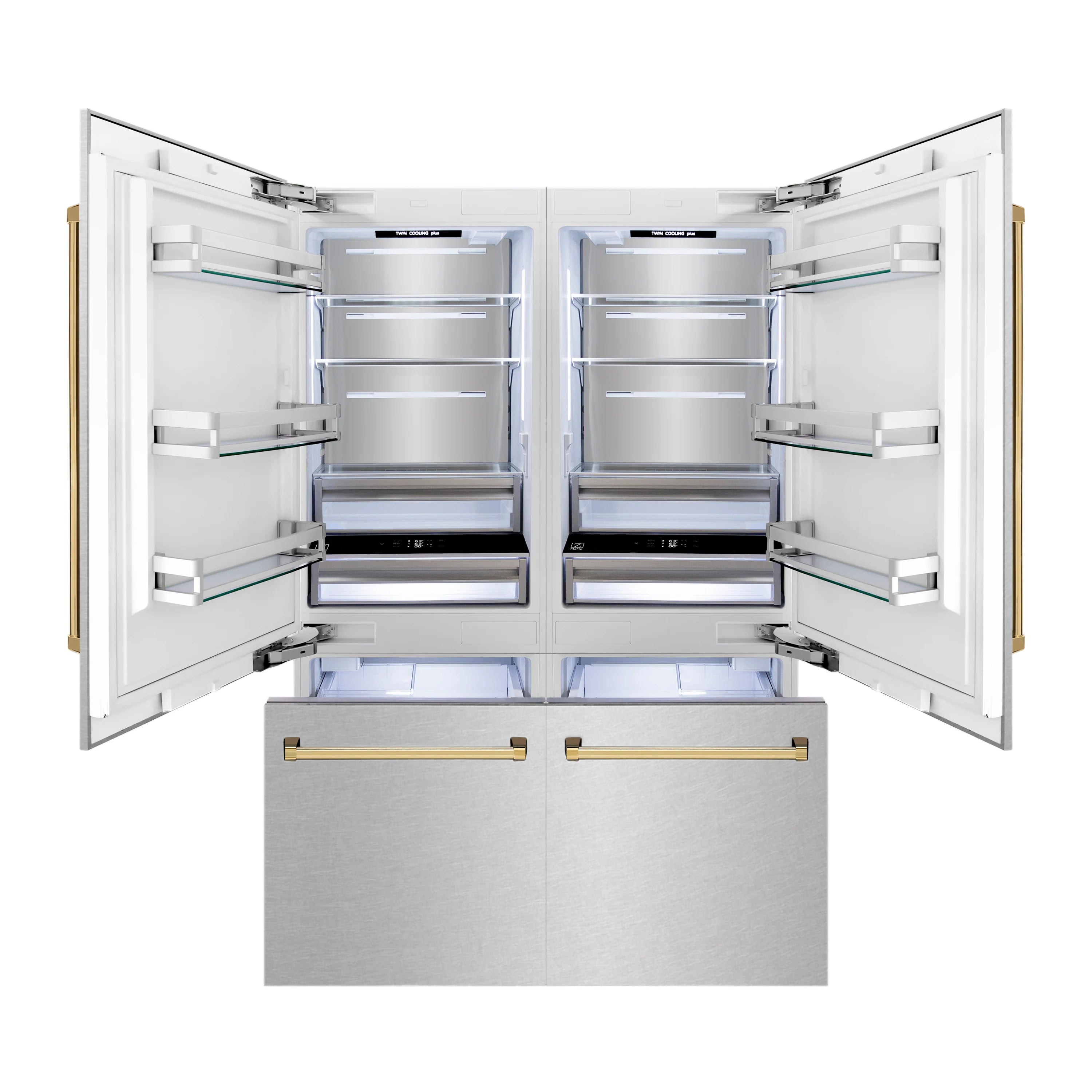 ZLINE KITCHEN AND BATH RBIVZSN60G french door built in refrigerator
