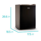 BLACK+DECKER 2.5 Cubic Foot Energy Star Refrigerator with Freezer, Black