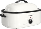 20 Quart Electric Roaster Oven, Turkey Roaster Electric, Roaster Oven Buffet, Selfbasting Lid, Removable Pan, Full-Range Temperature Control Cool-Touch Handles, Turkey Roaster, Black