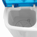 Compact Twin Tub with Built-in Drain Pump 13Lbs Semi-automatic Twin Tube Washing Machine